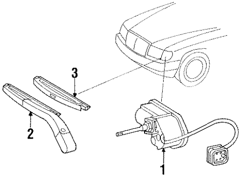 1995 Mercedes-Benz E320 Wiper & Washer Components - Body Diagram 4