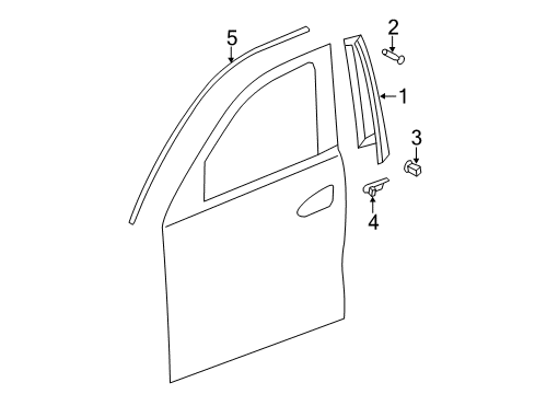 2014 Mercedes-Benz GL550 Exterior Trim - Front Door