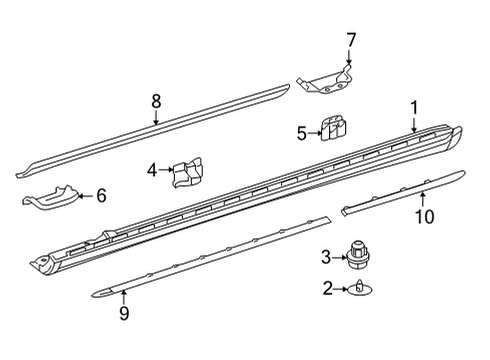 2022 Mercedes-Benz E350 Exterior Trim - Pillars