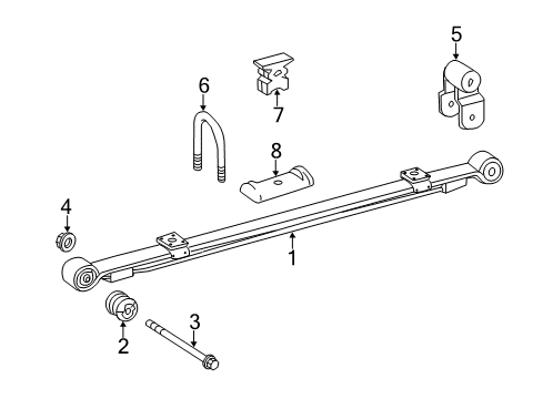 2013 Mercedes-Benz Sprinter 3500 Rear Suspension Components Diagram 2