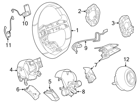 2024 Mercedes-Benz C63 AMG S E Performance Steering Column Diagram 2