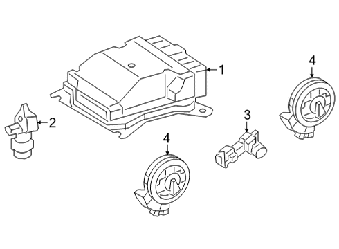 2024 Mercedes-Benz GLB35 AMG Air Bag Components Diagram 2