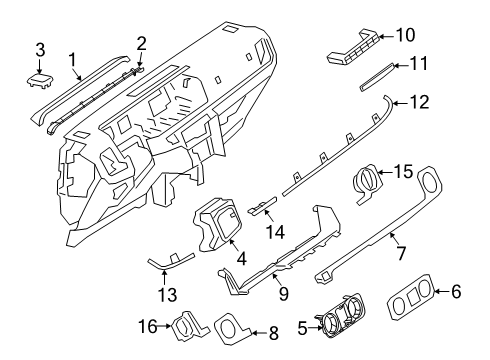 2025 Mercedes-Benz G63 AMG Instrument Panel Components