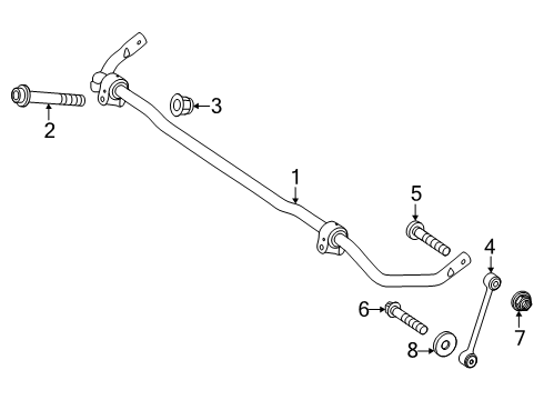 2025 Mercedes-Benz AMG GT 63 S E Performance Stabilizer Bar & Components Diagram 2