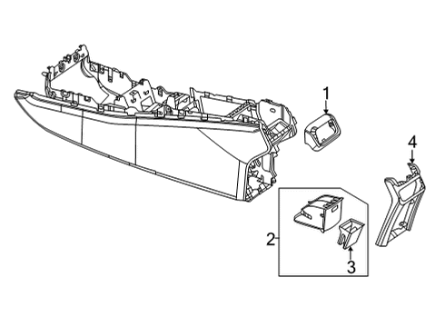 2025 Mercedes-Benz GLE53 AMG Console Diagram 3