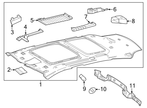 2024 Mercedes-Benz GLC300 Interior Trim - Roof Diagram 4