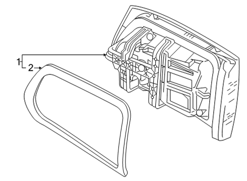 2021 Mercedes-Benz GLC63 AMG Tail Lamps Diagram 2