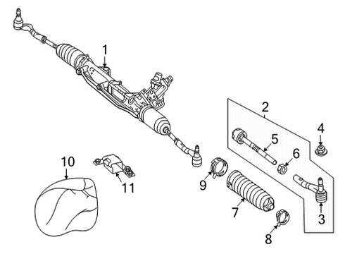2019 Mercedes-Benz AMG GT R Steering Gear & Linkage Diagram 2