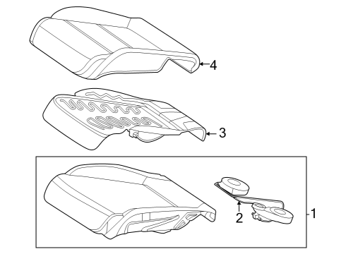 2025 Mercedes-Benz GLC63 AMG S E Performance Driver Seat Components Diagram 3