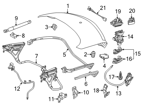 2017 Mercedes-Benz SLC300 Trunk Diagram