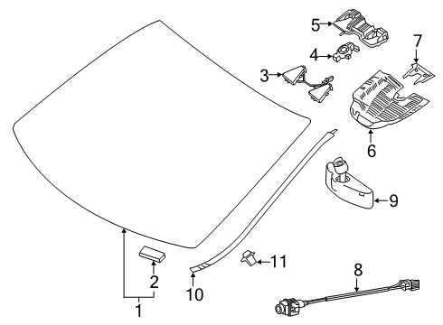 2025 Mercedes-Benz CLA35 AMG Glass - Windshield