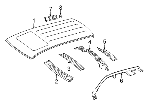 2014 Mercedes-Benz ML550 Roof & Components Diagram 2