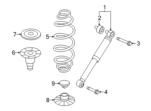 2017 Mercedes-Benz Metris Shocks & Components Diagram