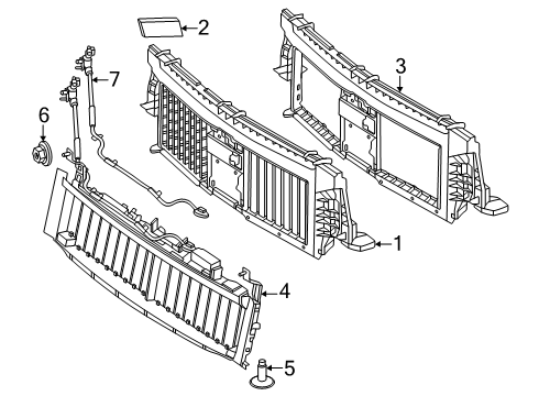 2025 Mercedes-Benz GLC63 AMG S E Performance Radiator Support Components