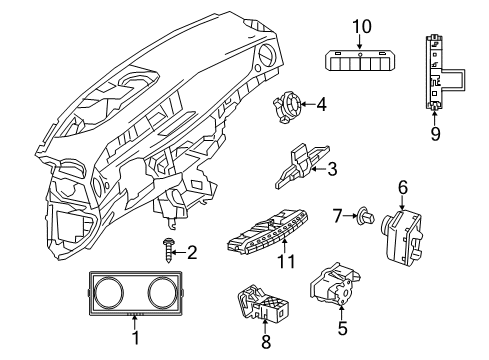 2014 Mercedes-Benz S63 AMG A/C & Heater Control Units Diagram