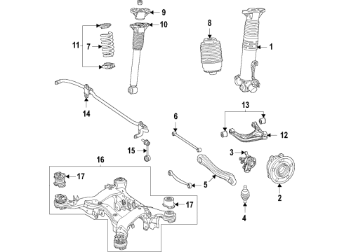 2023 Mercedes-Benz GLE53 AMG Ride Control - Rear Diagram