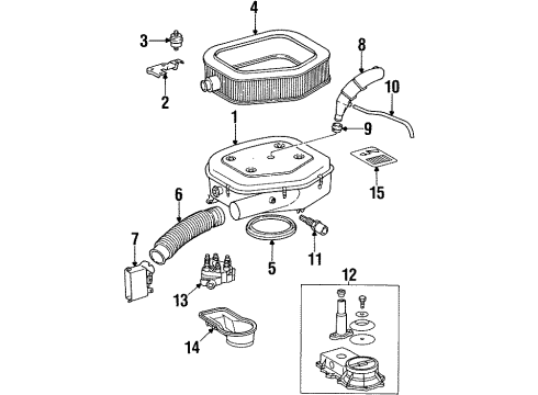 1991 Mercedes-Benz 300SL Air Intake Diagram