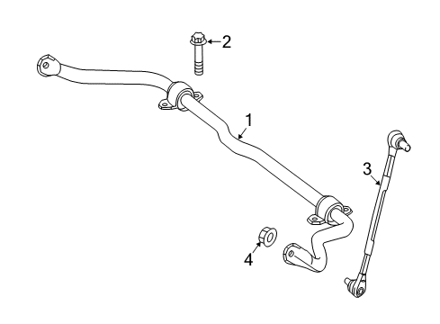 2016 Mercedes-Benz GLA250 Stabilizer Bar & Components Diagram 2