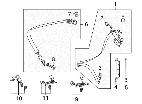 2007 Mercedes-Benz S550 Seat Belt