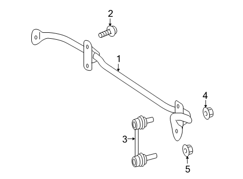 2010 Mercedes-Benz ML450 Stabilizer Bar & Components Diagram 4
