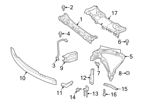 2013 Mercedes-Benz GLK350 Radiator Support