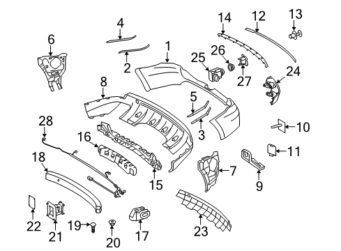 2008 Mercedes-Benz ML350 Bumper & Components - Rear