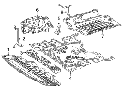 2025 Mercedes-Benz GLC63 AMG S E Performance Splash Shields Diagram 2