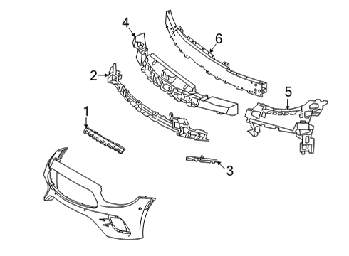 2023 Mercedes-Benz E450 Bumper & Components - Front Diagram 8