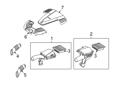 2006 Mercedes-Benz S65 AMG Air Cleaner Diagram for 275-090-14-01