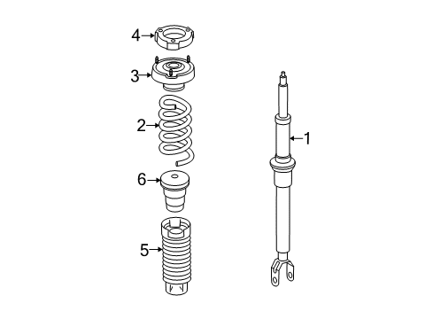2007 Mercedes-Benz E320 Shocks & Components Diagram 4