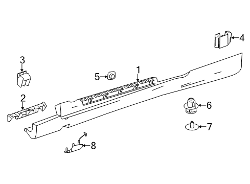 2015 Mercedes-Benz E550 Exterior Trim - Pillars Diagram 2