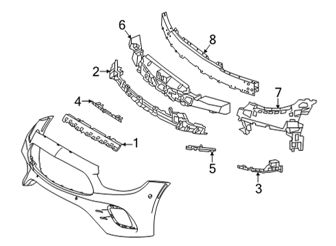 2023 Mercedes-Benz E450 Bumper & Components - Front Diagram 7