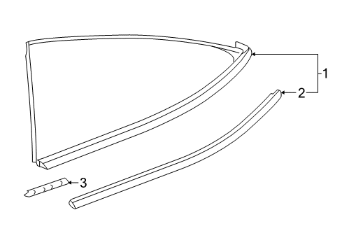 2018 Mercedes-Benz C43 AMG Glass & Hardware - Quarter Panel Diagram 2