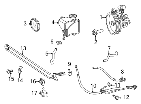 2012 Mercedes-Benz Sprinter 2500 P/S Pump & Hoses Diagram 2