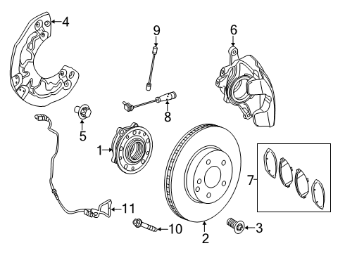 2019 Mercedes-Benz CLS450 Brake Components Diagram 2