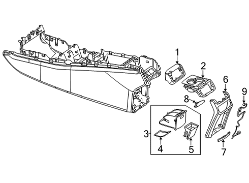 2025 Mercedes-Benz GLS450 Console Diagram 3