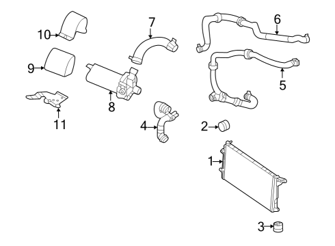 2017 Mercedes-Benz GLE43 AMG Radiator & Components Diagram 3