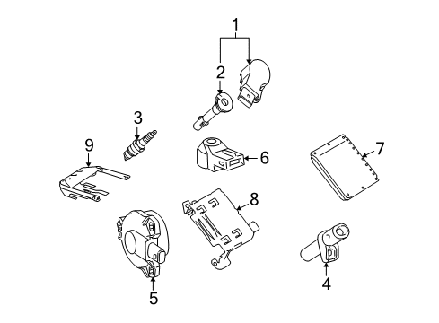 2008 Mercedes-Benz ML350 Ignition System Diagram