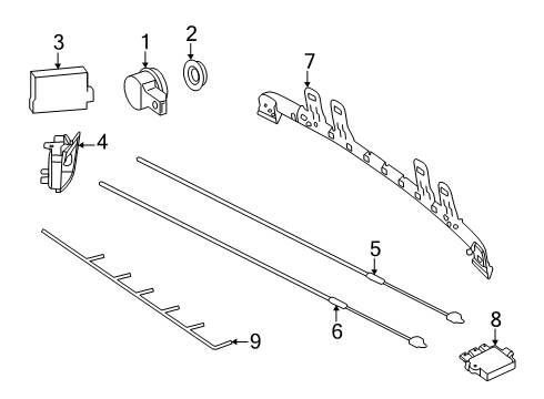 2025 Mercedes-Benz CLE450 Electrical Components - Rear Bumper Diagram 2