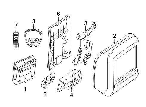 2014 Mercedes-Benz GL550 Entertainment System Components