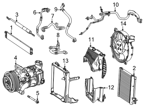 2022 Mercedes-Benz GLA45 AMG Compressor Diagram for 000-830-42-02-64