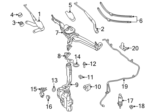 2015 Mercedes-Benz E400 Wipers Diagram 6
