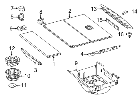 2011 Mercedes-Benz E350 Interior Trim - Rear Body Diagram 3
