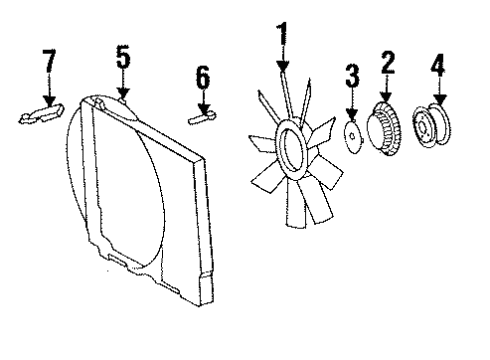 1995 Mercedes-Benz S350 Cooling Fan Diagram