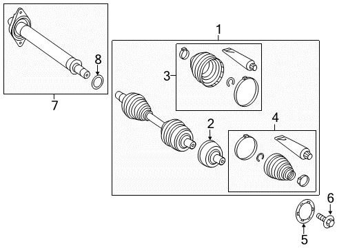 2014 Mercedes-Benz CLA250 Drive Axles - Front