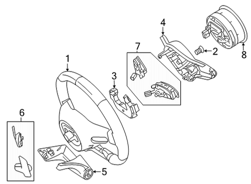 2021 Mercedes-Benz GLA35 AMG Steering Wheel & Trim Diagram 2