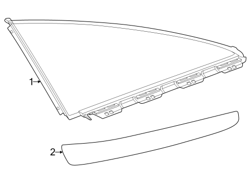 2025 Mercedes-Benz EQE 350+ Glass & Hardware - Quarter Panel