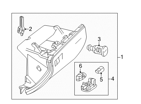 2014 Mercedes-Benz GL63 AMG Glove Box Diagram