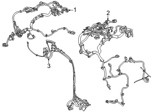 2025 Mercedes-Benz GLC300 ENGINE WIRING HARNESS Diagram for 254-150-72-02