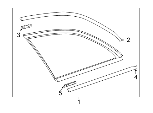 2020 Mercedes-Benz E450 Glass & Hardware - Quarter Panel Diagram 3